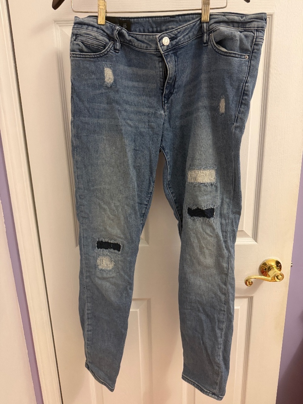 Men’s Armani Exchange Skinny Narrow Leg Jeans With Distressed Details 32 R